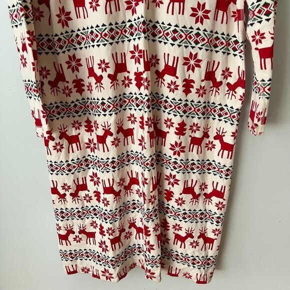 Hanna Andersson Reindeer Holiday Nightshirt Nightgown Pajamas Women's Size XL - Picture 2 of 8